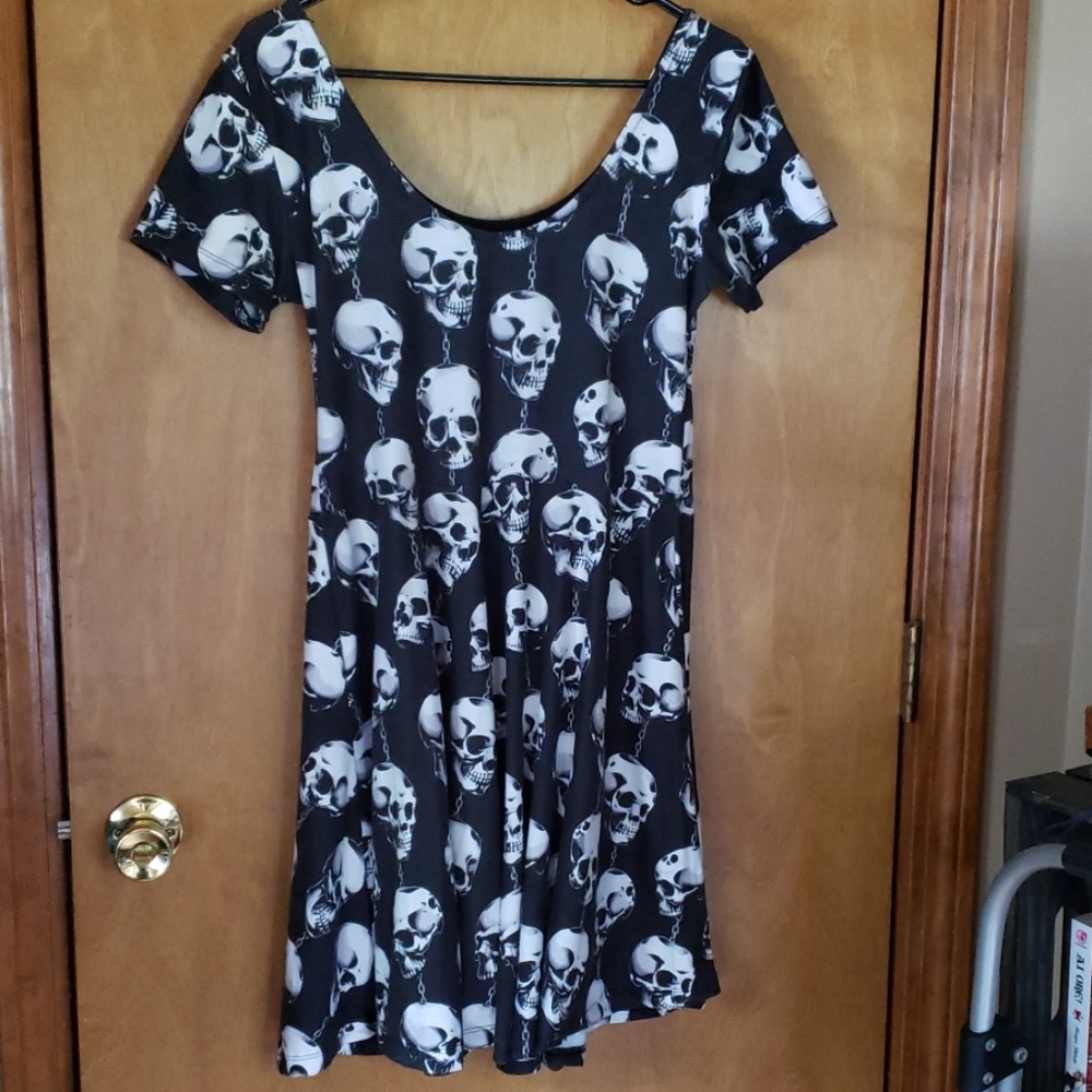 Skull and chain skater dress